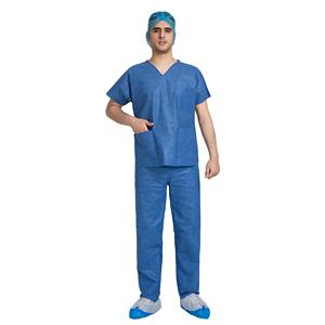 Bata desechable no tejida para hospital, uniforme quirúrgico desechable para médicos, conjunto de blusa y pantalón, uniforme médico para enfermeras, Pakistán - Product Image 1