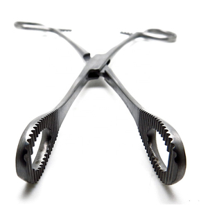 Pinzas para Aplicación de Esponjas y Apósitos Quirúrgicos, Acero Inoxidable, Punta Serrada, Instrumento Médico, Proveedor de Equipos Hospitalarios - Product Image 5