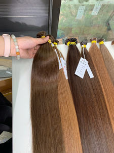 Nasa Wholesale Luxury Extensions de cheveux humains vierges vietnamiens 24 pouces, double trame machine, super double tiré, 100g, brun lisse - Product Image 2