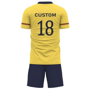 Factory Wholesale Custom Plus Size Soccer Uniform Sets Summer Winter Unisex Jersey Kit Custom Design Logo Printing - Product Image 3