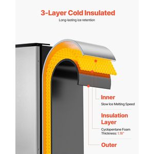 Tích hợp 80 lbs/ngày Máy Làm Đá Dưới 80 lbs/ngày tính năng cửa đảo ngược - Product Image 4