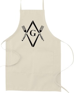 Delantal de Cocina Masónico con Diseño de Compás y Espadales - [Royal] Poliéster y Algodón Premium - Product Image 4