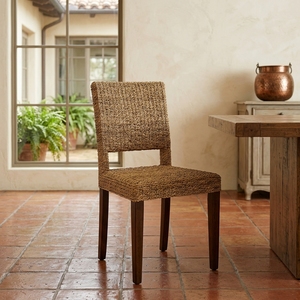 New Modern Minimalist Seagrass Woven <b>Dining</b> Chair Wood Eco-Friendly Kitchen Restaurant Seating Furniture Accent <b>Armchair</b> Box - Product Image 2