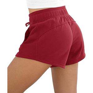 Shorts de course pour femmes en coton doux avec cordon de serrage, style streetwear décontracté, marque privée, fournisseur OEM en gros sur mesure - Product Image 2