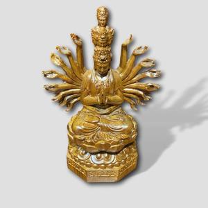 Estatua de Guanyin de madera, figura de Buda de palisandro, escultura tallada a mano, decoración budista de madera maciza, adorno espiritual para el hogar, madera natural. - Product Image 4