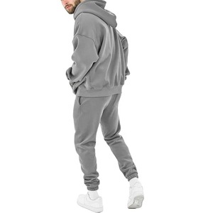 High Quality 100% Cotton Eco-Friendly Oversize Loose Fit <b>Thick</b> <b>Fleece</b> 300g Drop Shoulder Solid Custom Men Hoodie - Product Image 4