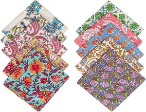 Serviettes imprimées au bloc, motif floral rouge et blanc, en tissu de luxe, pour décoration de table de mariage, cadeau de pendaison de crémaillère, réutilisables - Product Image 5