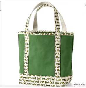 Sac fourre-tout multi-usages à grande capacité pour femmes, en toile, avec fermeture éclair, couleur unie, broderie, mode, hiver/printemps/été/automne - Product Image 1