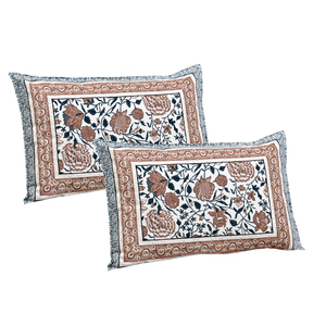 Hand Block Printed Cotton Flat <b>Sheet</b> 200TC All-Season Breathable Floral Pattern Washable Skin-Friendly Eco-Friendly Durable - Product Image 2