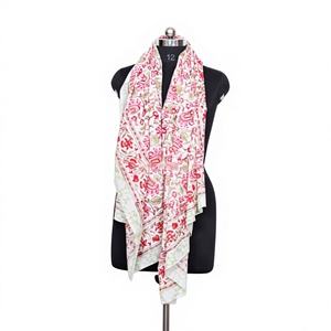 Floral Cotton Digital Print Solid Color Breathable Sarong Pareo Bikini <b>Cover</b> <b>up</b> Soft <b>Beach</b> Wrap Scarf Handmade <b>Women</b> - Product Image 1