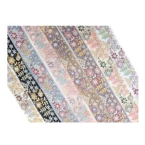 ผ้าลูกไม้ปักลายดอกไม้พรีเมียมปี 2026 ประดับเลื่อมพร้อมริบบิ้นตกแต่ง ราคาขายส่งสำหรับส่งออกไปอินเดีย - Product Image 1