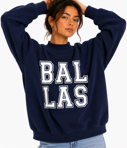 Sweat-shirt à col roulé pour femme en coton 100% de qualité supérieure, épais, doux, en molleton, imprimé, avec patch brodé, décontracté, coupe ample - Product Image 5