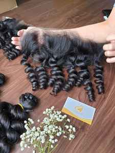 La mejor calidad para el cabello Remy vietnamita sin procesar suizo para encaje frontal Precio al por mayor Tono de piel amigable Envío gratis - Product Image 4