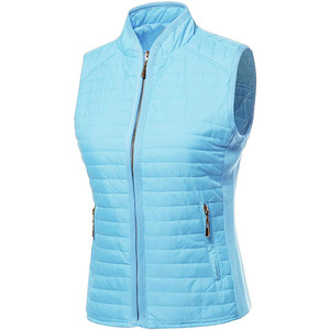 Nuevos Diseños Chaleco Largo Acolchado con Capucha para Mujer, Sin Mangas, Color Sólido, Chaleco Acolchado de Algodón para Mujer - Product Image 1