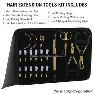 Vente chaude Professionnel Extension De Cheveux Outils Kit Styling Outil Aiguille Tirant Boucle Clips Anneau 2 Trous Cheveux Perles Pince Fil - Product Image 2