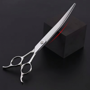 Professional Eversharp Japanese Classic 440C Stainless Steel Curved Customizable <b>Dog</b> Grooming <b>Scissors</b> Shedding Dematting - Product Image 1