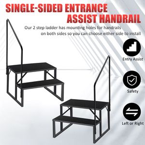 2 Gradini per Vasca Idromassaggio da Esterno con Corrimano, Scala Portatile a 3 Gradini per Camper, Accessori Esterni per Veicoli Ricreazionali - Product Image 3