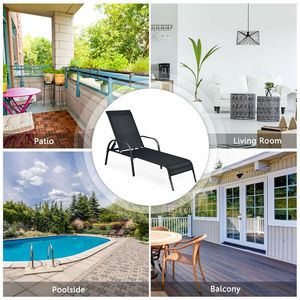 Sedia a Gravità Zero Regolabile, Chaise Longue da Patio con Telaio in Acciaio Pieghevole e Braccioli - Product Image 4