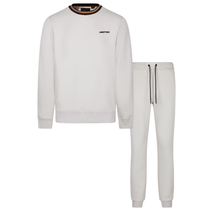 Conjunto Deportivo de Felpa para Hombre, Sudadera con Cuello Redondo, Pantalones de Pierna Recta con Cintura Ajustable, Corte Holgado, Ropa Deportiva Informal, OEM - Product Image 1