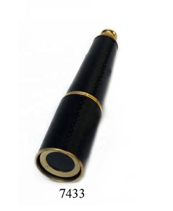 Télescope en laiton de poche avec boîte en bois à vendre télescope marin antique en cuir monté avec caisse en bois à vendre - Product Image 6