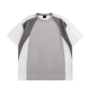 เสื้อยืดคอกลมแขนสั้นทรงโอเวอร์ไซส์ผ้าคอตตอน 100% แบบต่อผ้า หนัก 300 กรัม สำหรับผู้ชาย สไตล์ลำลอง - Product Image 6