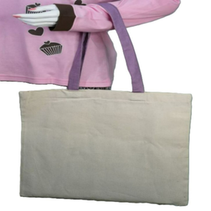 Sac fourre-tout écologique en coton biologique 100% uni, réutilisable, avec fermeture éclair, design personnalisé, couleur unie, pour femme, style musical, faible MOQ - Product Image 2