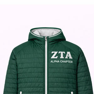 Blouson d'hiver matelassé personnalisé pour fraternité grecque, style doudoune chaude, fournisseur en gros, OEM - Product Image 2
