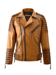 Chaqueta de cuero Outlaw Burnt Mustard - Product Image 1