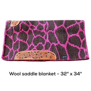 Manta de Silla de Montar Western de Lana 32x34 con Absorción de Impactos y Diseño Navajo Turquesa Antideslizante, Envío Rápido desde EE. UU. con Envío Gratuito - Product Image 3