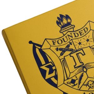 Sigma Gamma Rho 3 <b>Ring</b> Binder Yellow Crest Greek Sorority Binder Durable School Office Organizer Folder - Product Image 4