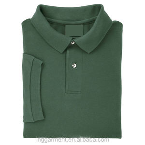 Polo de Algodón de Manga Corta para Hombre, Color Sólido, Corte Regular, Tejido Informal, Teñido Liso, Rojo Vino - Product Image 3