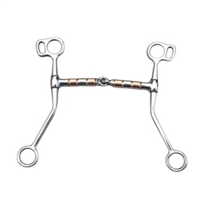 Mors de cheval en acier inoxydable à longue tige, antirouille, facile à installer, robuste avec rouleaux en cuivre, équipement d'équitation - Product Image 6