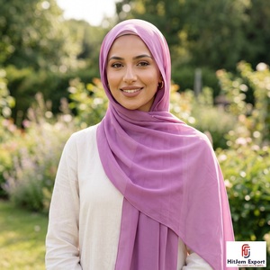 Custom Chiffon Hijab Design <b>Silk</b> Feel <b>Head</b> <b>Wrap</b> Shawl Private Label OEM ODM Textile Manufacturer India - Product Image 4