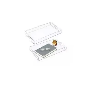 Plateau de service décoratif en acrylique transparent pour aliments, fruits et légumes, ustensile de cuisine, plateau de service en acrylique pour la maison, plateaux décoratifs en acrylique pour aliments - Product Image 4