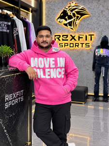 Custom <b>Pink</b> Pullover <b>Hoodie</b> Men Applique Letter Graphic Streetwear Oversized Fleece Sweatshirt Kangaroo Pocket Heavyweight - Product Image 5