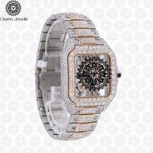 Charm_Jewells Luxury Women's Stainless Steel Square <b>Mechanical</b> <b>Watch</b> With Diamond Bezel Sapphire Crystal Analog Dial 30mm - Product Image 1