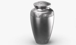 Silver Metal Traditional Cremation Urn Keepsake <b>Memorial</b> Jar Adult Ashes Decorative Funeral <b>Vase</b> Custom Printing 1-2L Capacity - Product Image 2