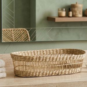 Cesta de mimbre ecológica hecha a mano de Vietnam, organizador de cocina, diseño bohemio moderno, duradera para almacenamiento de alimentos - Product Image 5