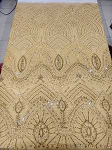 Tela Floral Bordada con Cuentas de Seda Ecológica para Mujeres Africanas, Prenda Tradicional Elegante con Pedrería para Ocasiones Especiales - Product Image 4