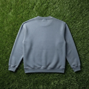 Sudadera Azul para Hombre, Cuello Redondo, Estilo Holgado, Manga Larga, Casual, Minimalista, Moda Urbana - Product Image 6