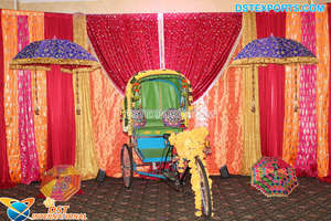 Rickshaw de boda para novia, caseta de fotos de estilo Desi exclusivo para la entrada, para novio y novia - Product Image 6