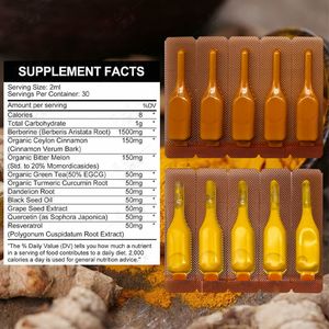 Curcumina Oral Líquido Extracto de hierbas naturales OEM ODM Etiqueta privada Antiinflamatorio Antioxidante Hígado Desintoxicación Suplemento de fábrica - Product Image 4