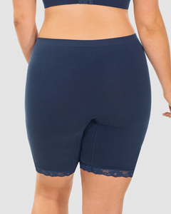 Calzones Boxer de Seguridad Azules para Mujer, 100% Algodón, Anti-rozaduras, Pierna Larga, Ropa Interior, Leggings para Debajo del Vestido - Product Image 3