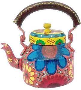 Tetera de Metal Pintada a Mano con Asa Negra, la Más Popular para Almacenar y Servir Té Caliente en Oficinas y Restaurantes - Product Image 3