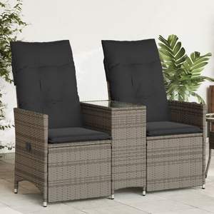 Sofá de Jardín Reclinable Gris para una Relajación Cómoda al Aire Libre - Product Image 1