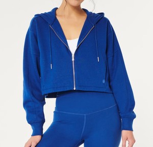 Sweat à capuche décontracté épais en coton et élasthanne de bonne qualité pour femme, avec logo personnalisé, grande taille, pour l'hiver - Product Image 1