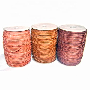 Vente en gros de cordon en cuir métallique rond de 1mm à 10mm lacets fil bijoux et accessoires résultats prix de fabrication - Product Image 3