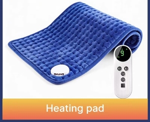 Gray Quilted <b>Electric</b> <b>Heating</b> <b>Pad</b> with Remote Control Temperature Adjustment for Home Use Winter Warmth - Product Image 3