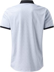 ชุดเสื้อโปโลแขนสั้นปักลายสีขาวสำหรับผู้ชาย พร้อมกางเกงขาสั้น ระบายอากาศ แห้งเร็ว เหมาะสำหรับใส่ในฤดูร้อน - Product Image 4
