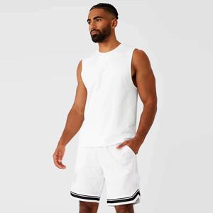 Débardeur Homme Aim Sports en Coton Tricoté Couleur Unie Séchage Rapide Respirant Col Rond Sans Manches Vêtement Décontracté pour la Gym - Product Image 2